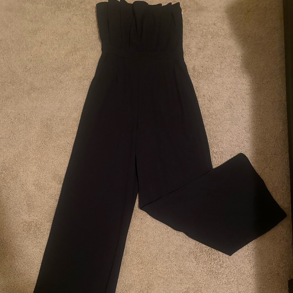 Entro Black Strapless Jumpsuit